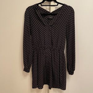 Dolce Vita 100% Silk Black polka dot Dress, XS